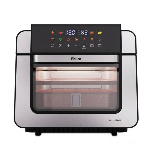 Air Fryer Oven Philco Paf15b 15l Dupla Resistência 1800w 127V