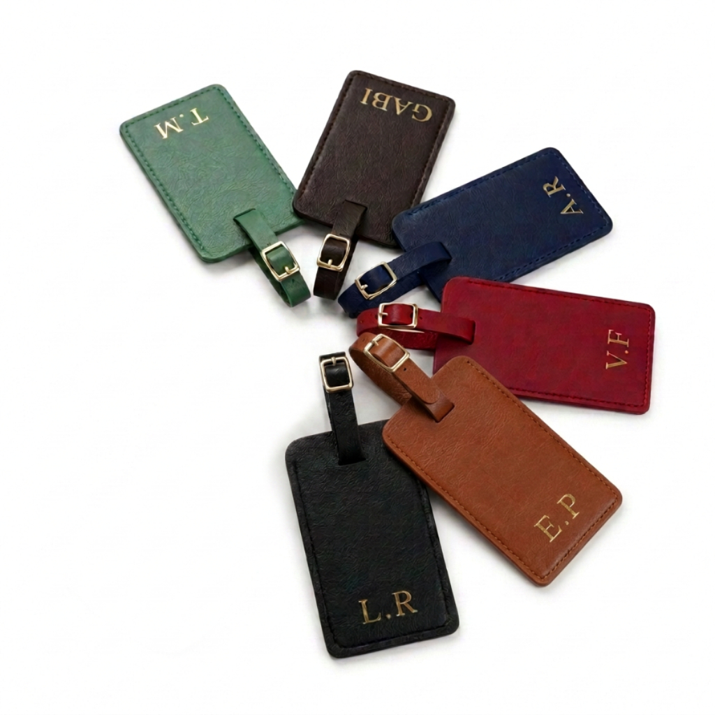 Tag Mala Viagem Identificador Bagagem Personalizado Couro