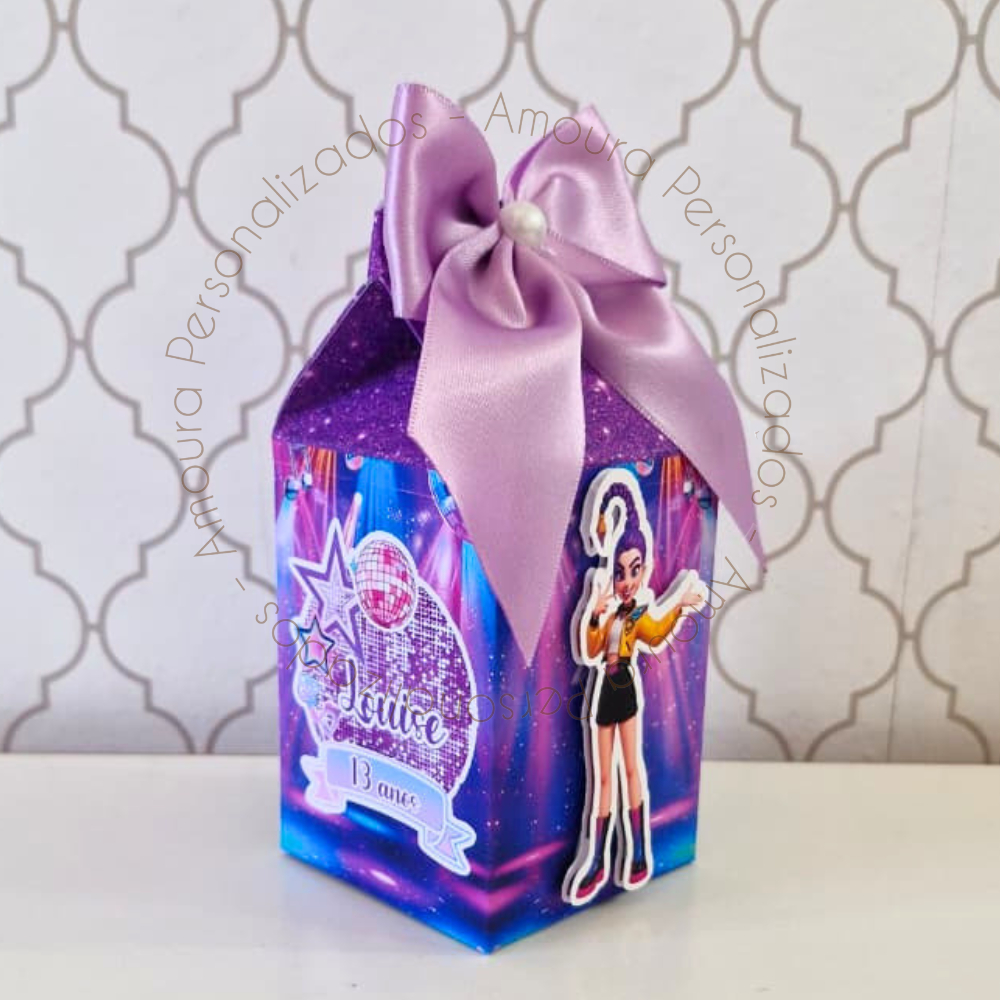 CAIXA MILK PERSONALIZADA PARA LEMBRANCINHAS GUERREIRAS DO K-POP | CAIXINHA | FESTA | ANIVERSARIO|HUNTERS|HUNTR/X