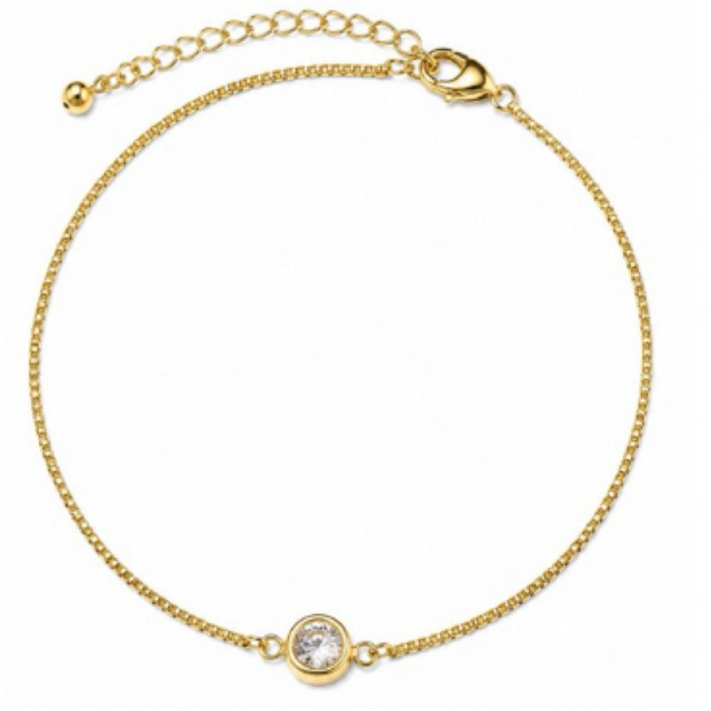 PULSEIRA PONTO DE LUZ BANHADA A OURO FEMININA PRESENTE PARA MULHERES SEMIJOIA