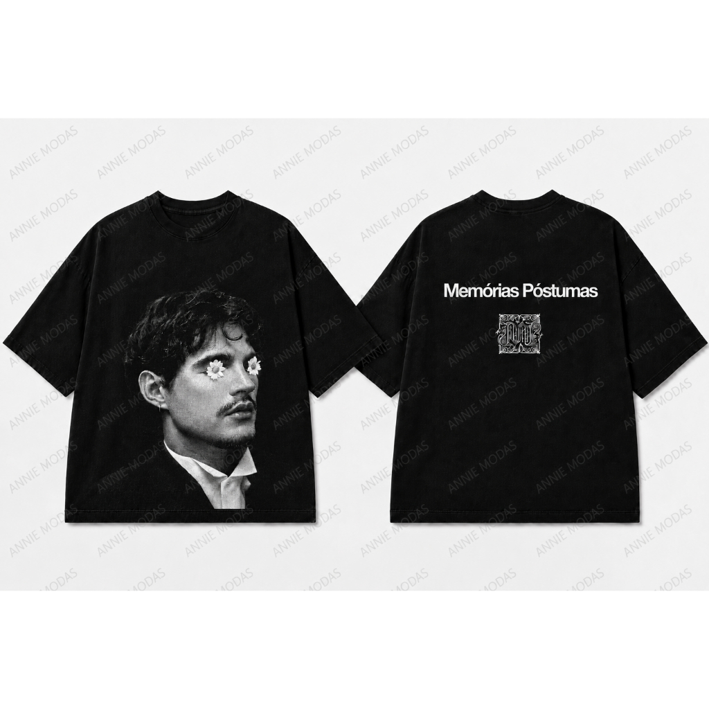Camiseta Oversized Jão Memorias Póstumas Unissex Tendência — imagem 2 de 2