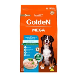 Ração Golden Mega Cães Adultos Porte Grande Frango e Arroz 15kg