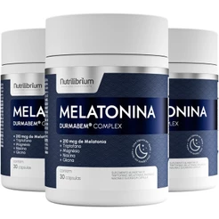 Kit 3x Melatonina 30 Caps Com Magnésio Triptofano - 3 Meses Nutrilibrium