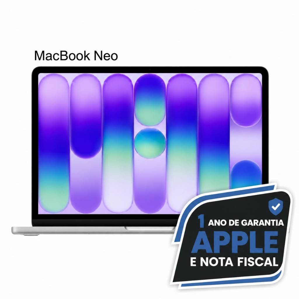 MacBook Neo Apple 13" Chip A18 Pro CPU de 6 núcleos GPU de 5 núcleos 8GB RAM 256GB Nota Fiscal