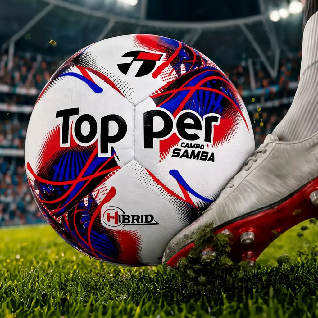 Bola Topper Futebol Campo Samba Hybrid Costurada e Colada