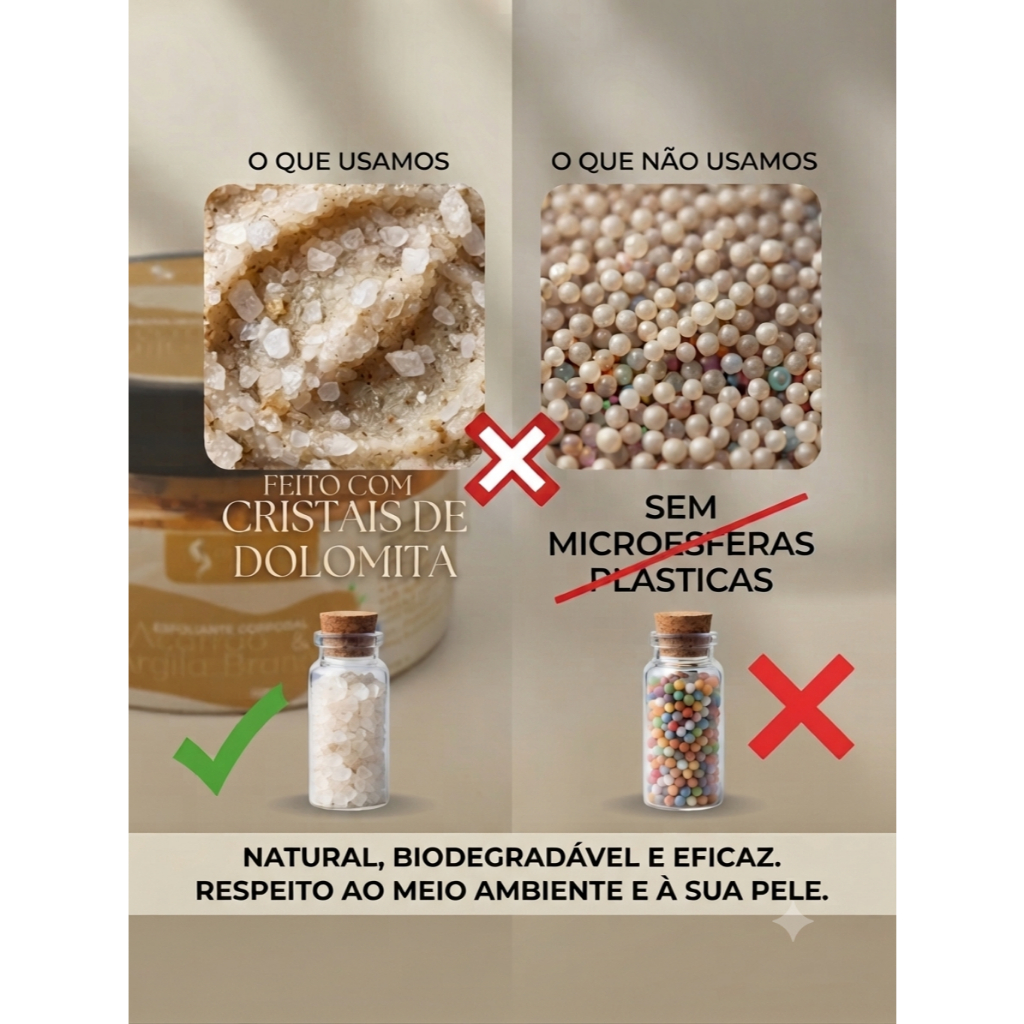Esfoliante Corporal de Açafrão com Argila Branca (anti foliculite, clareador) 300g — imagem 2 de 2