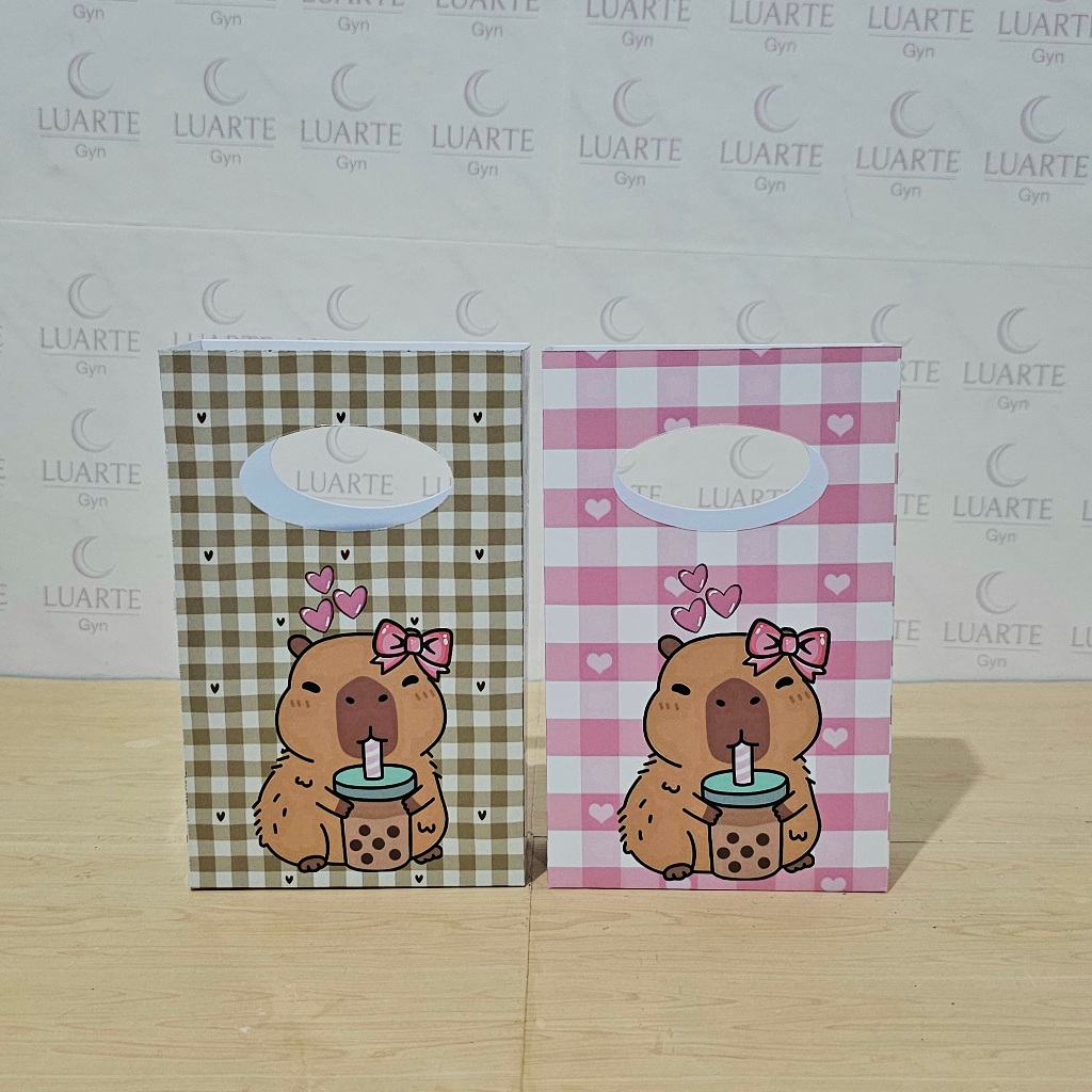 Sacolinhas Personalizada Boca de Palhaço PEQUENA Capivara Cute Lembrancinha Festa Infantil Decoração