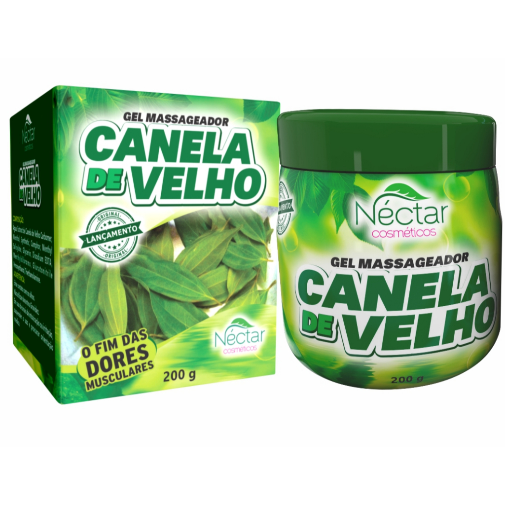 Kit c/ 3 Gel Massagem Canela de Velho 200 g - Néctar Cosméticos