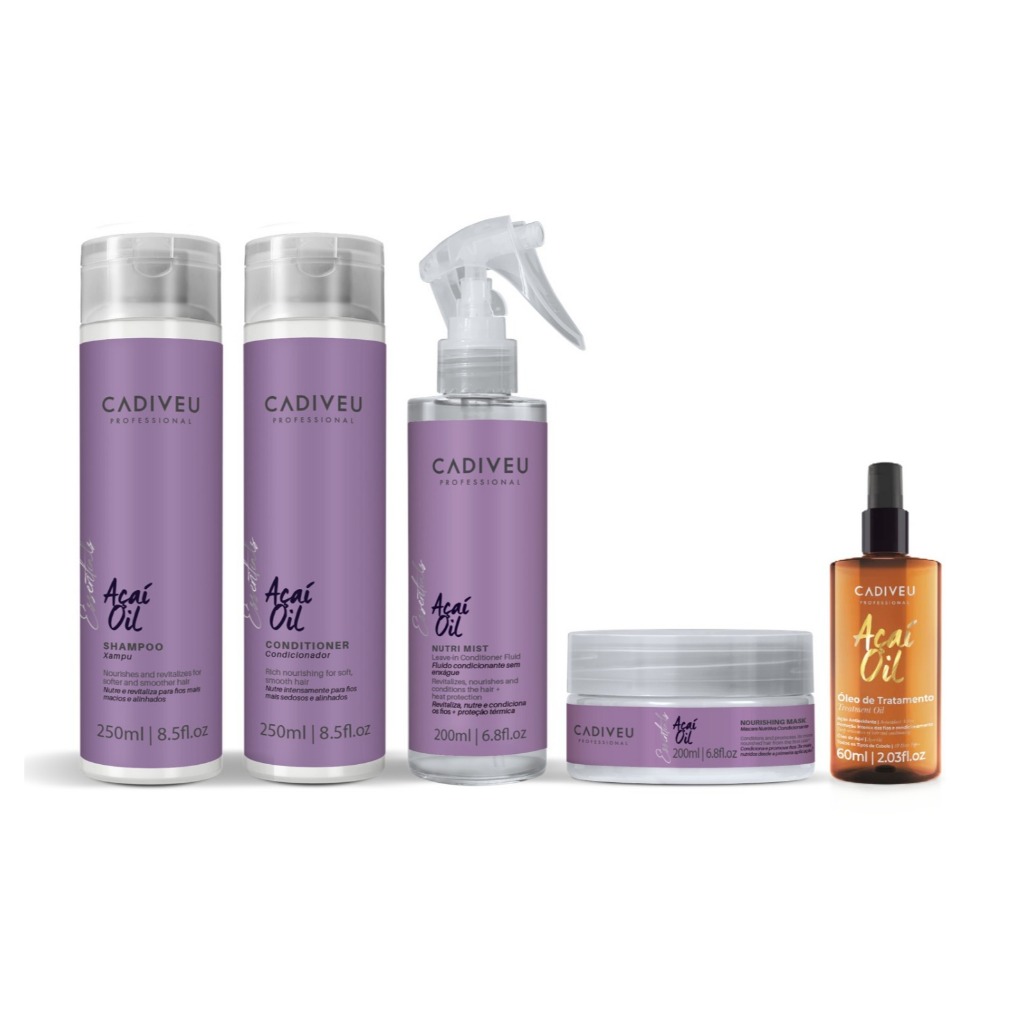 Cadiveu Professional Kit Completo Açaí Oil 5 Produtos com Óleo 60ml