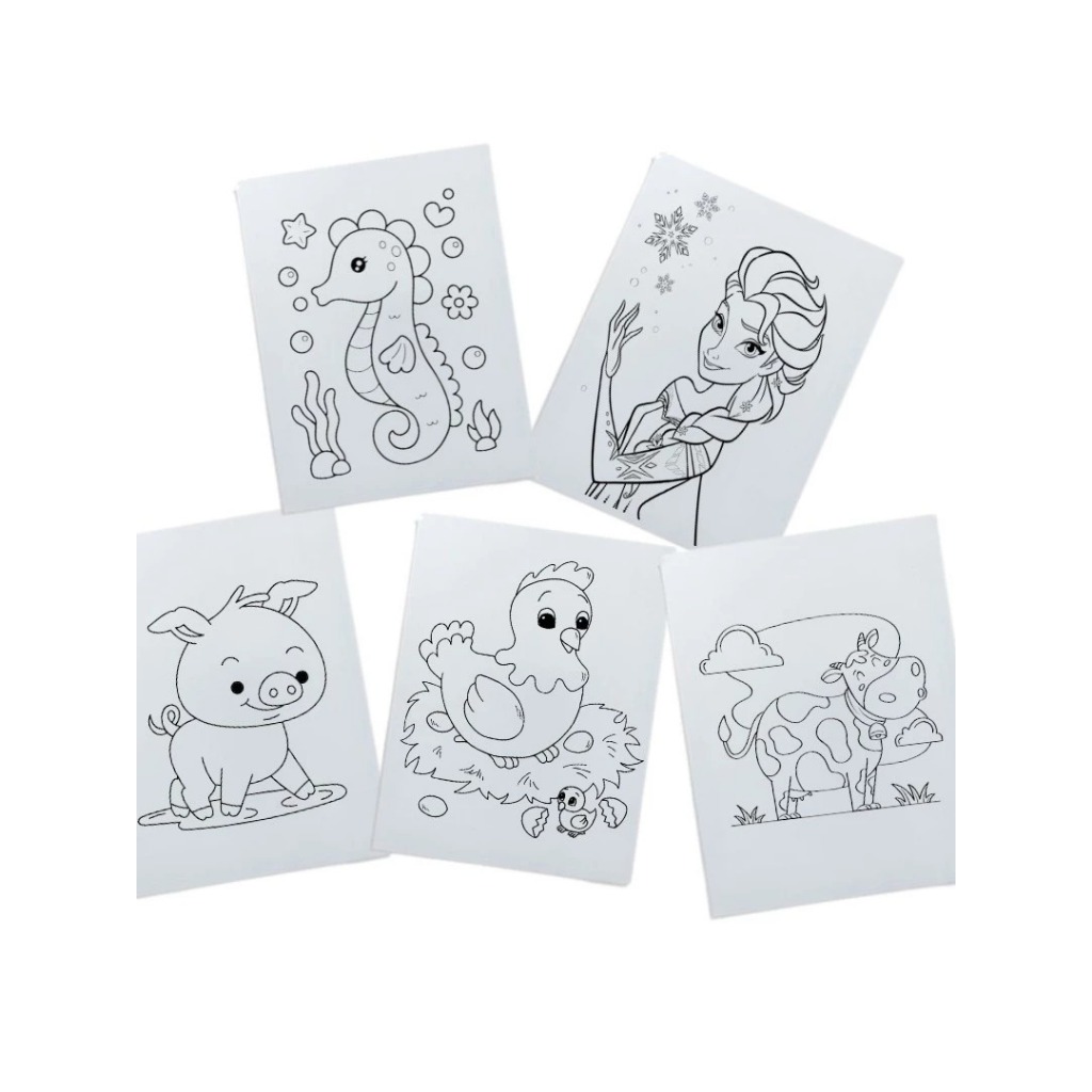 Tela Riscada para Pintura Infantil e Artesanato | Desenho para Pintar | 20x20cm | 20x30cm | 30x40cm