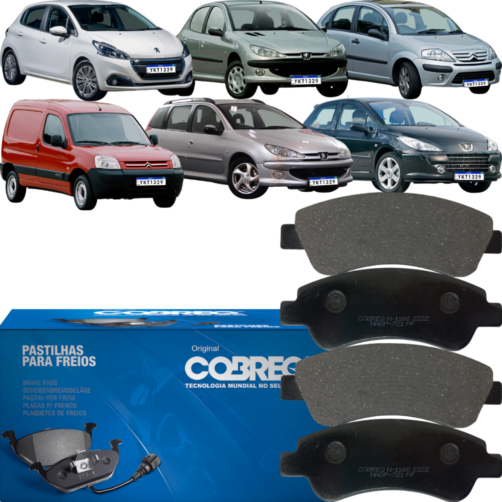 Pastilha de Freio Dianteira Cobreq 206 207 208 307 Novo C3