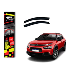 Calha de Chuva Citroen C4 Cactus 2018 a 2024 TG Poli Defletor 4 portas Protetor Janelas Fumê