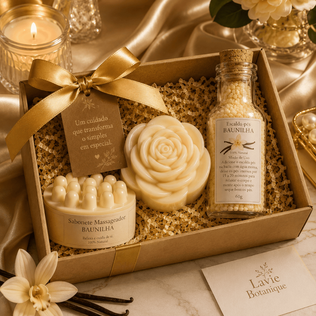 Kit Spa Presente Feminino Vela Aromática Água de Lençóis