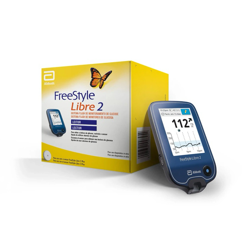 Leitor FreeStyle Libre 2 | Monitor de Glicose Original Abbott | Compatível com Sensor Libre 2 Plus