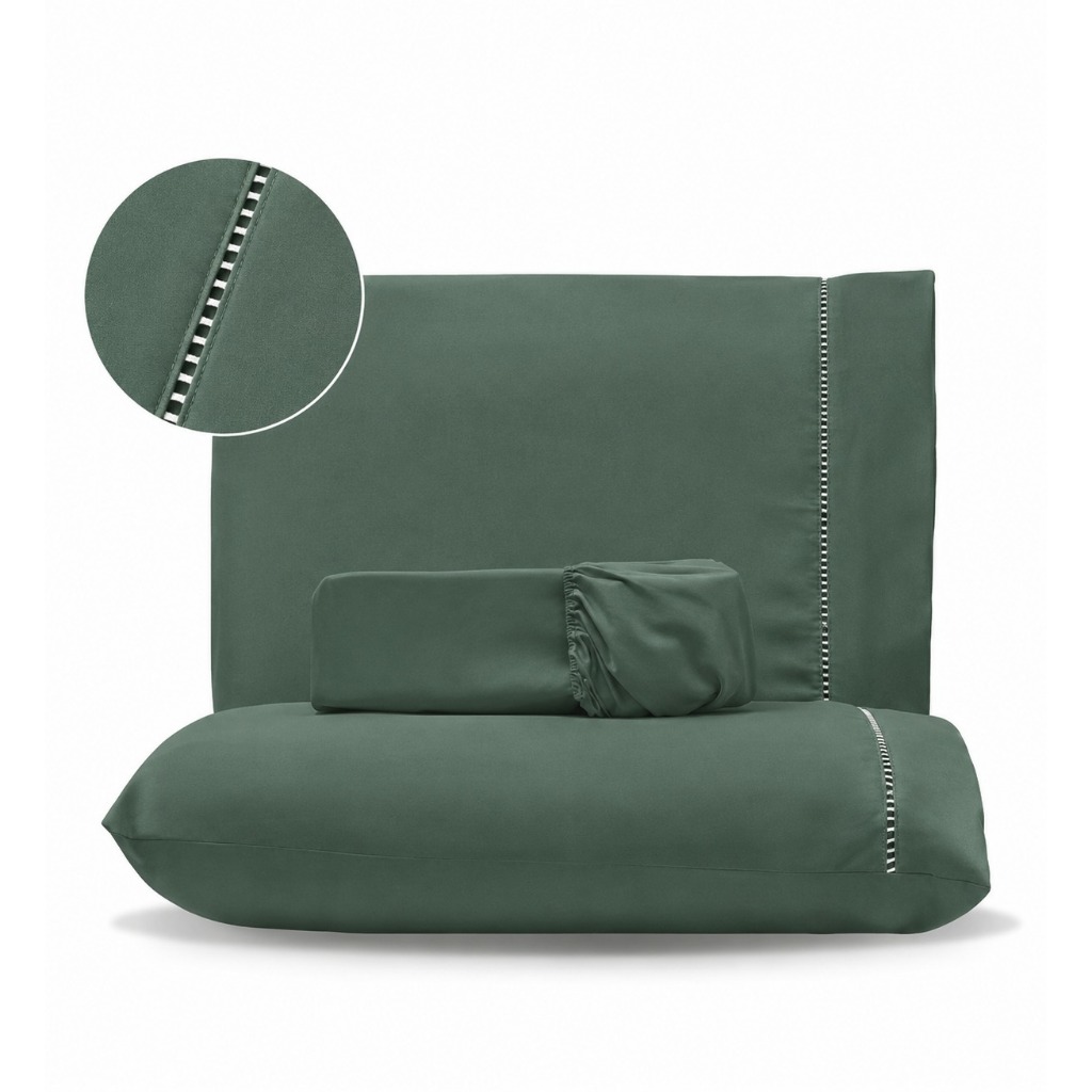 Jogo De Cama Solteiro Casal Queen King Micropercal 400 Fios Toque Macio Premium Casa Moura Decor.