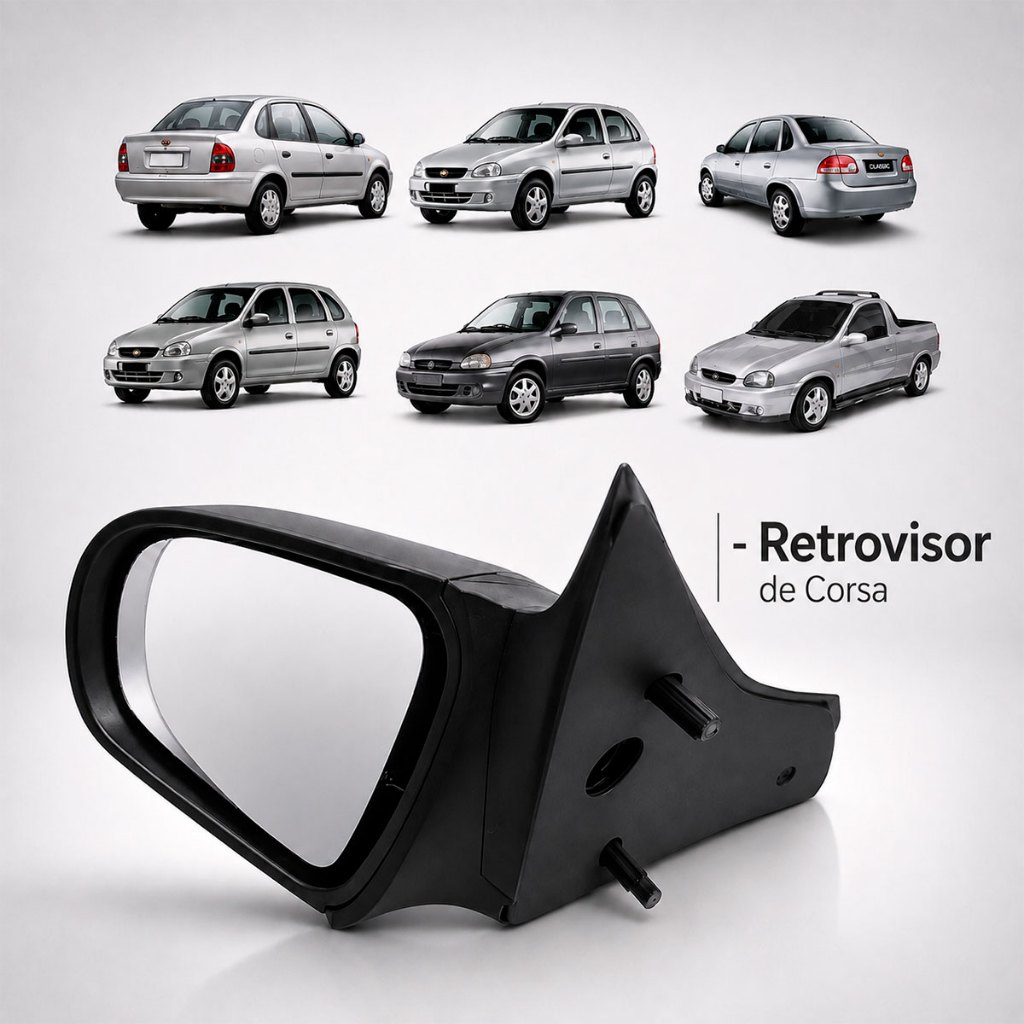 Retrovisor Corsa Wind 94 95 98 99 00 02 Lado Direito Sem Controle