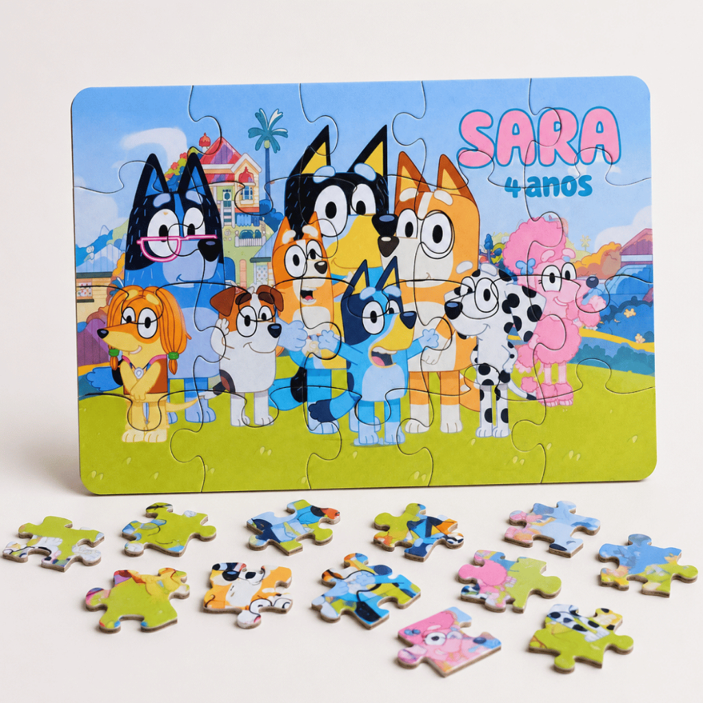 Kit 15 Quebra Cabeça Personalizado Em MDF 20 Peças Para Lembrancinhas Aniversário Infantil