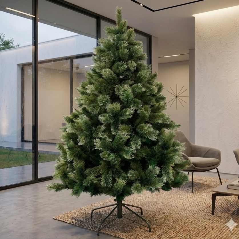 Árvore De Natal Pinheiro Cor Verde Green Modelo Luxo 260 Galhos 1,5m A0315N