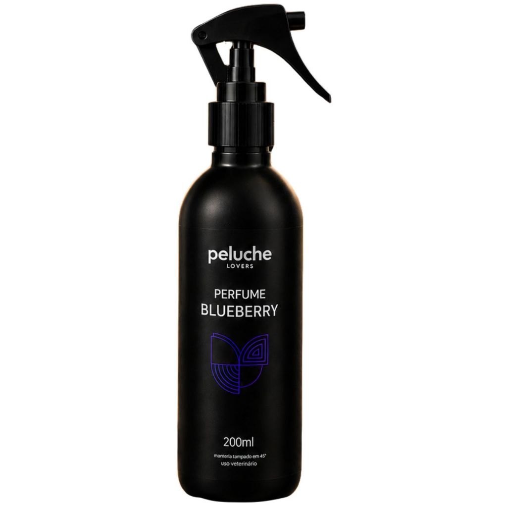 Perfume para Cachorro Colônia Pet Blueberry 200ml Peluche Banho e Tosa para Cães