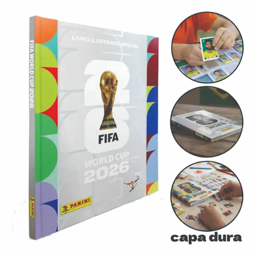 Álbum Capa Dura Prata Copa Do Mundo 2026 Oficial Panini