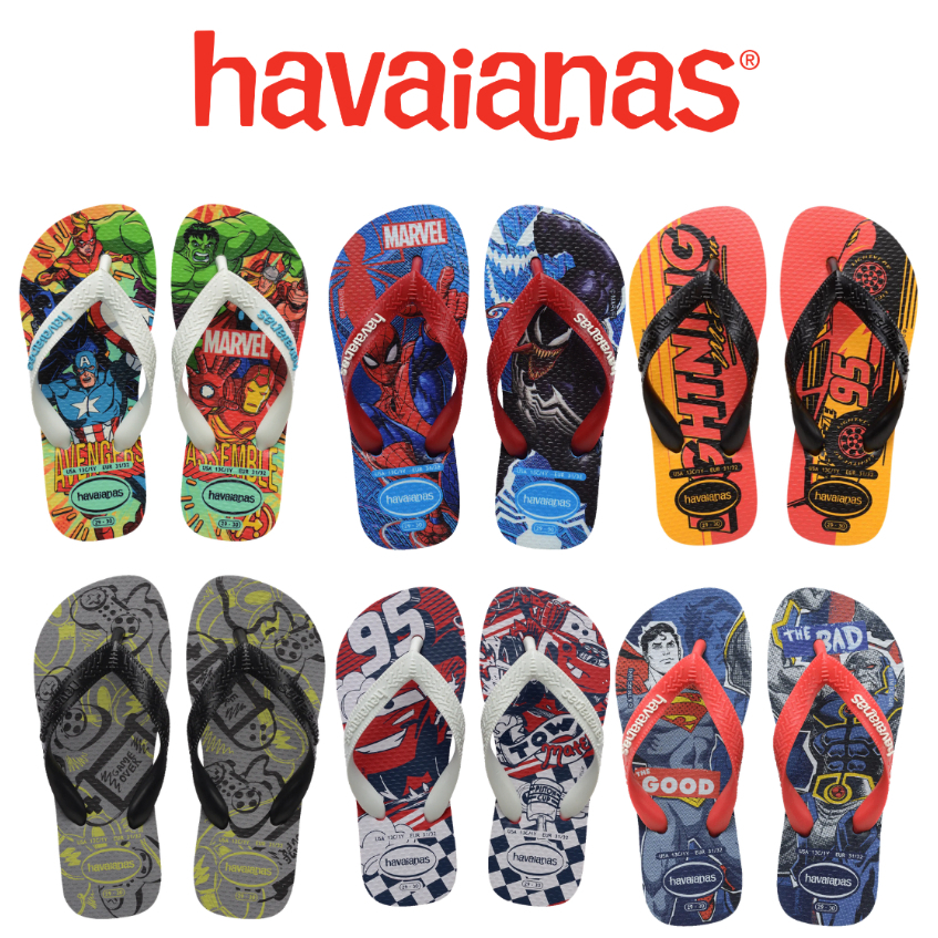 Chinelo Havaianas Infantil Kids Meninos Personagens Times Original