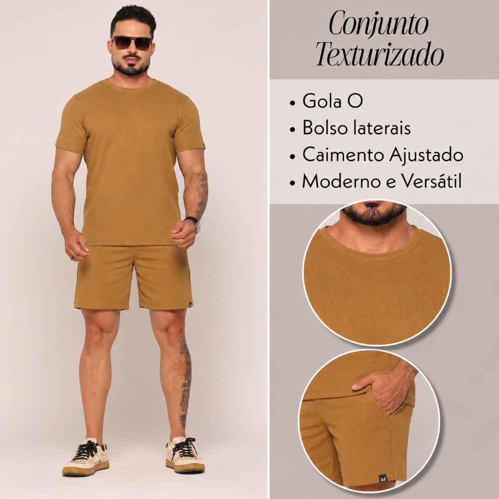 Conjunto Masculino Texturizado Premium