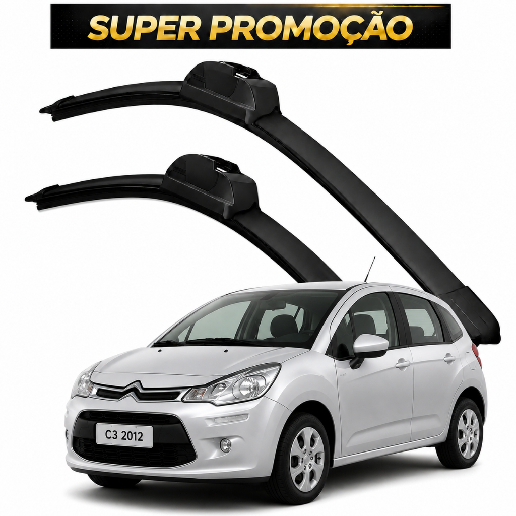 Par Palheta Limpador Parabrisa Citroen C3 2002 a 2012