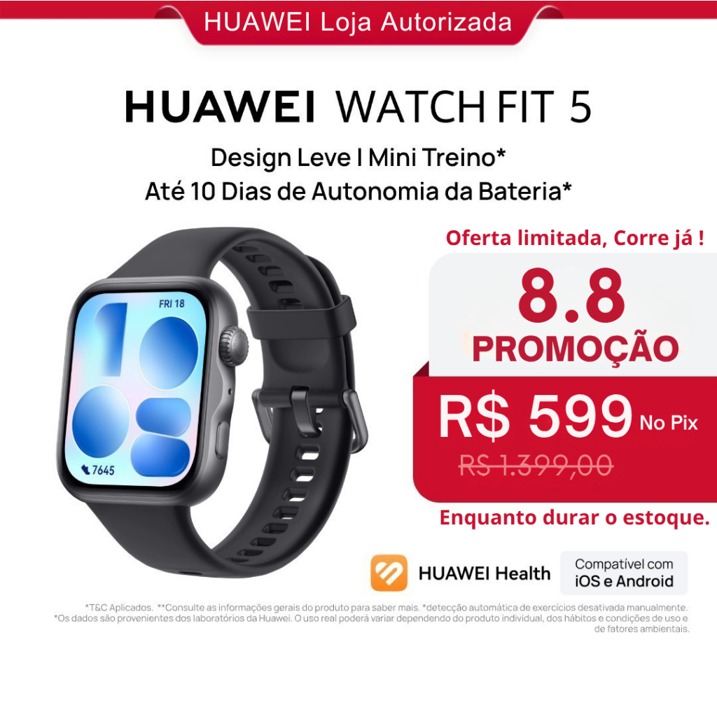 Huawei Watch Fit 5 Smartwatch AMOLED