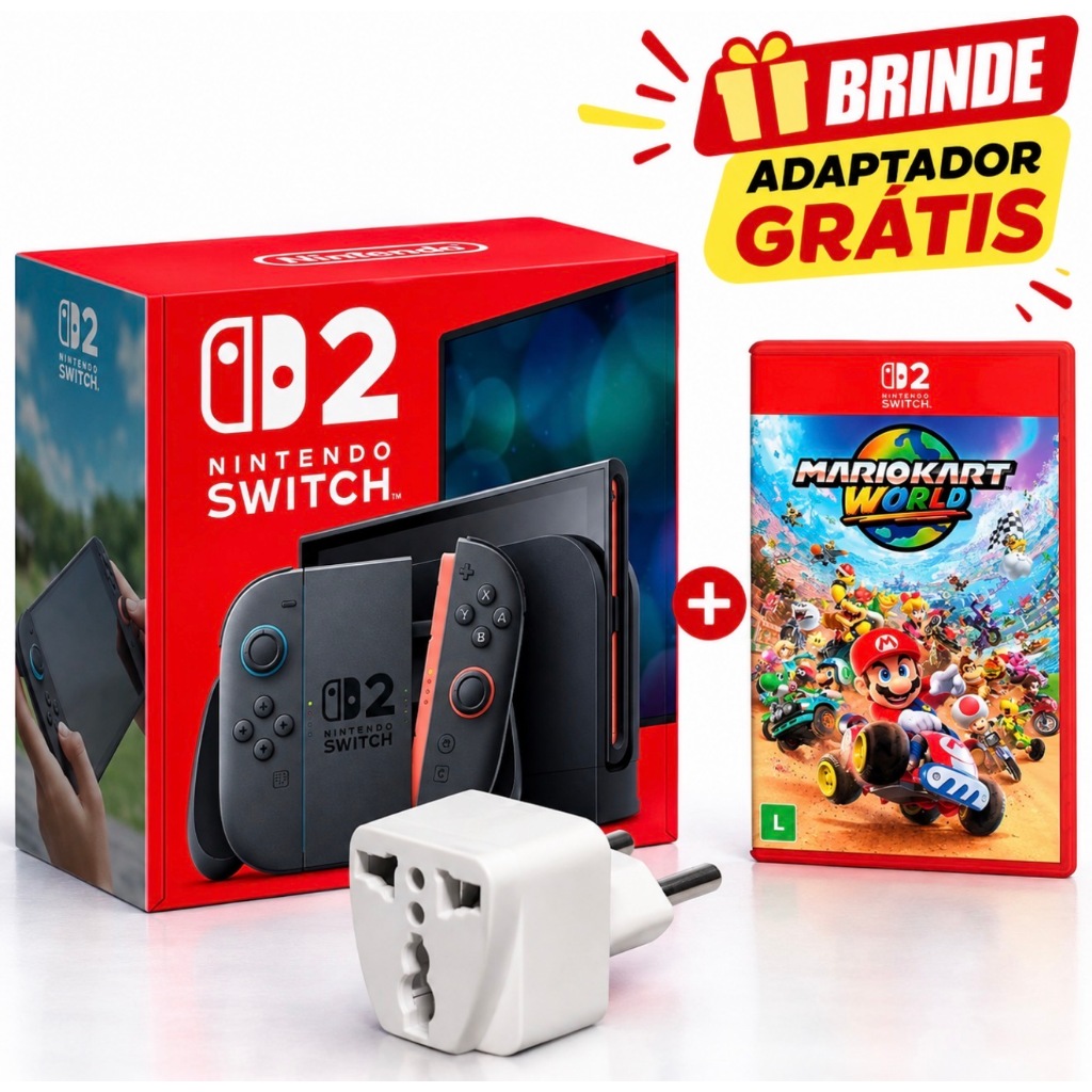 Console Nintendo Switch 2 256GB LCD Gray Novo Lacrado Lançamento NAO ENVIAMOS PRA CIDADE PB, PE e CE