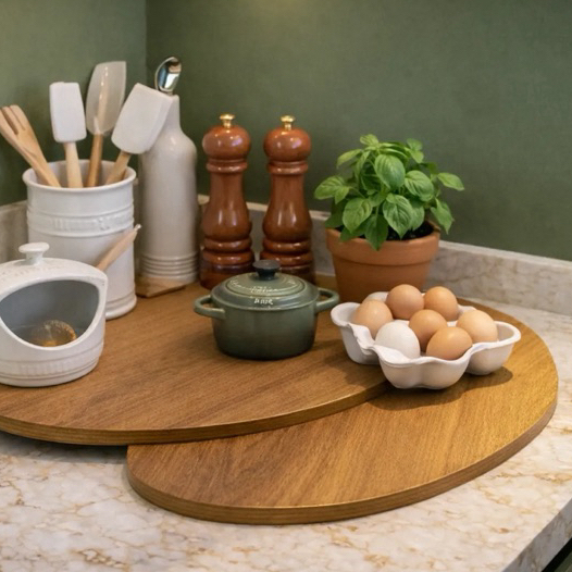 Kit 2 Bandejas Orgânicas Mdf Decorativas › Para Cozinha