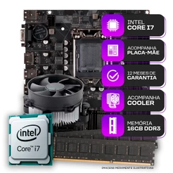 Kit Upgrade Processador Intel Core i7 + Placa mãe 1155 + 16GB de memória ram