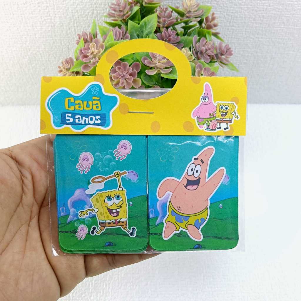 Jogo da Memória Bob Esponja Personalizado - Lembrancinha de aniversario ou festa infantil