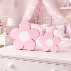 Kit 2 Flores Decorativas Infantil – Decoração Quarto Bebê