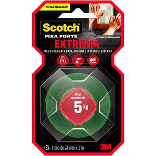 Fita Dupla Face Fixa Forte EXTREME 3M 24MM X 2M