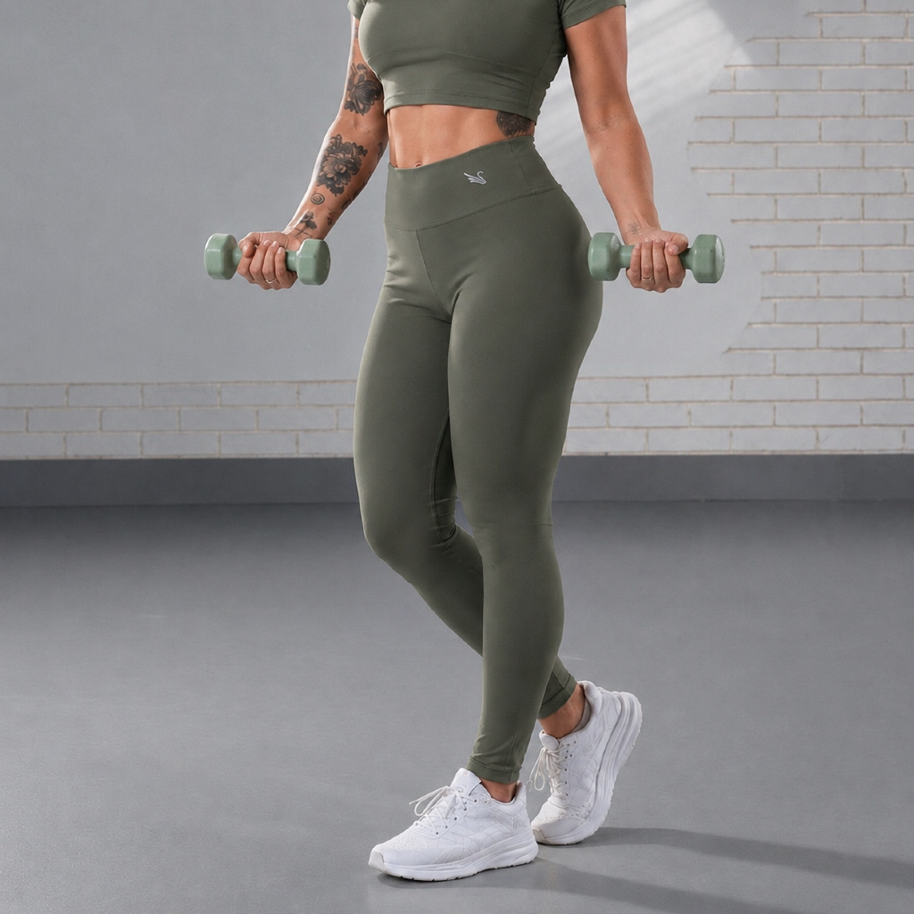 Calça Legging Feminina Poliamida Academia Zero Transparência
