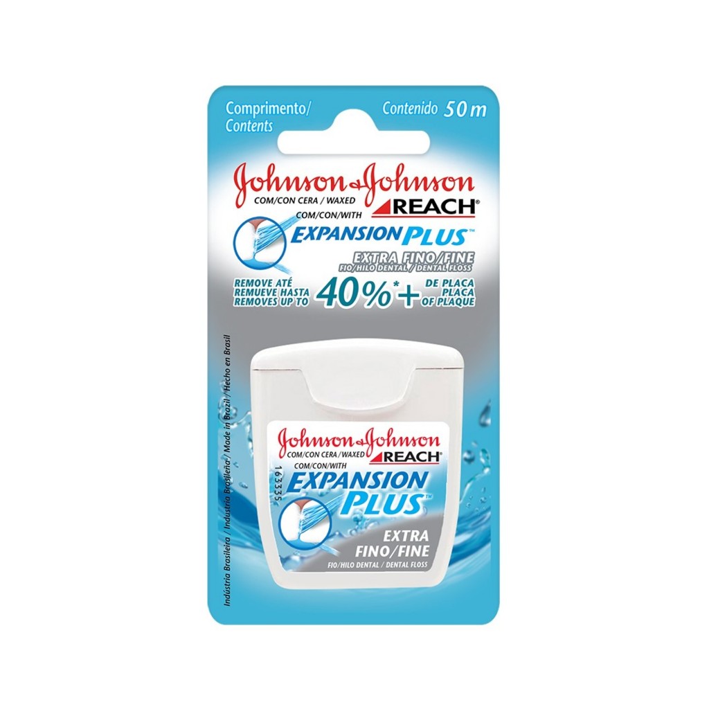 Fio Dental REACH® EXPANSION PLUS™ Extra Fino 50M
