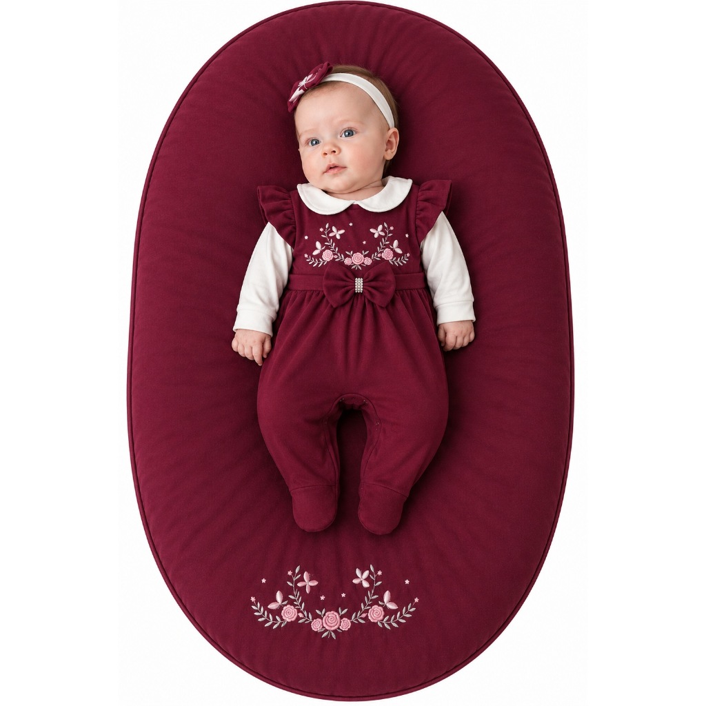 Saída Maternidade Menina Aurora 04 peças Roupa de Bebê Menina