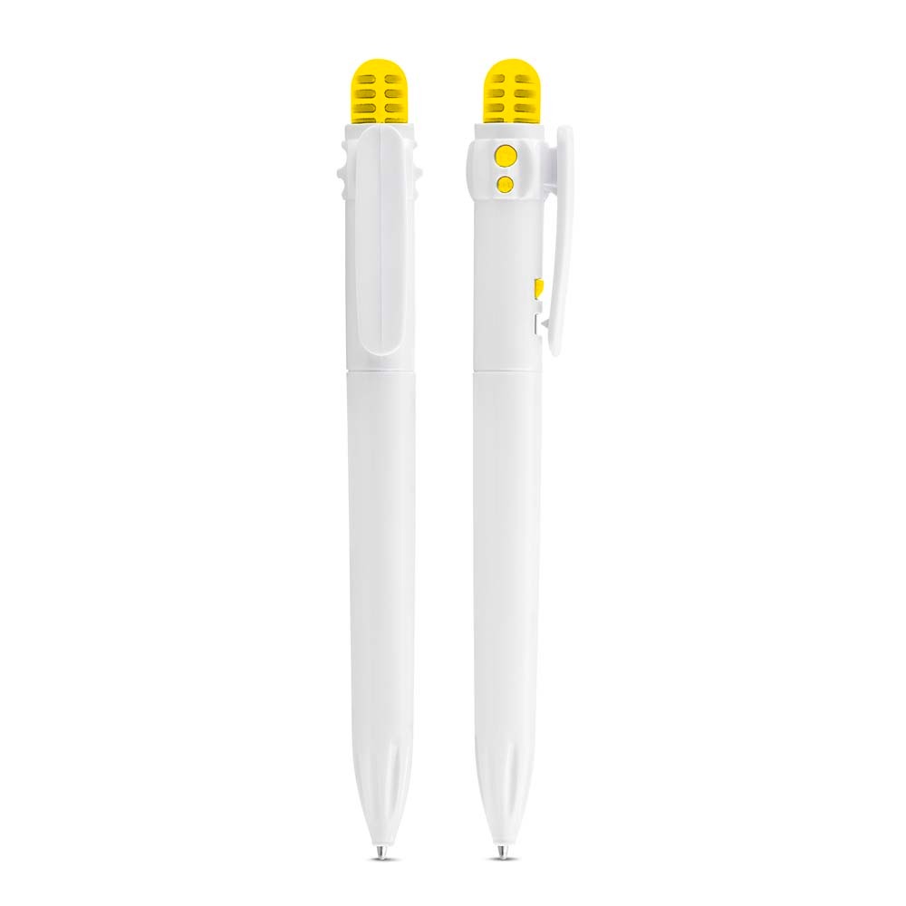 Kit 50 Canetas Plásticas Retráteis Com Grip Escrita Azul Coloridas — imagem 2 de 2