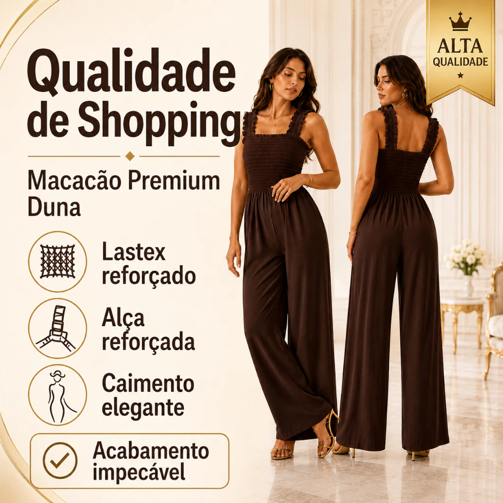 Macacão Feminino Longo Elegante com Acabamento Premium Tecido Duna de Gramatura Superior e Lastex Reforçado — imagem 1