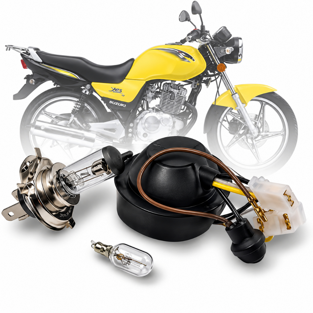 Soquete Farol + Lampadas Suzuki Yes 125 Intruder 2004 até 2010