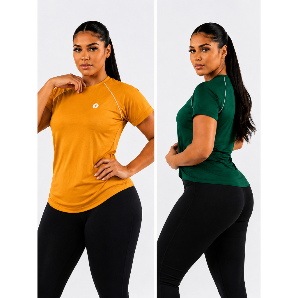 Camiseta feminina academia Blusa feminina treino Blusa Fitness Feminina Esportiva Para Treino Plus Size REF1068