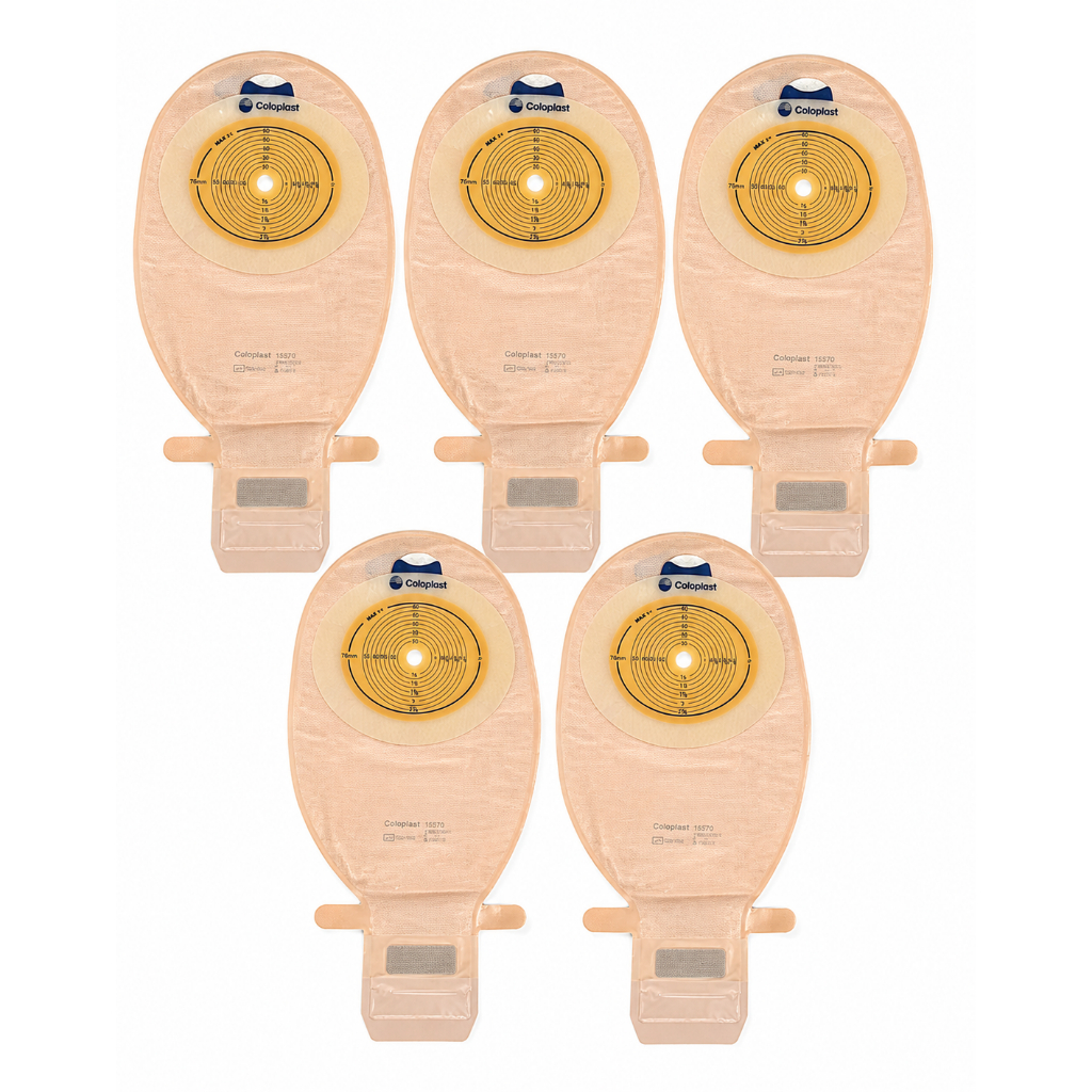 Bolsa De Colostomia Coloplast Transparente Sensura 15570 kit 5 unidades