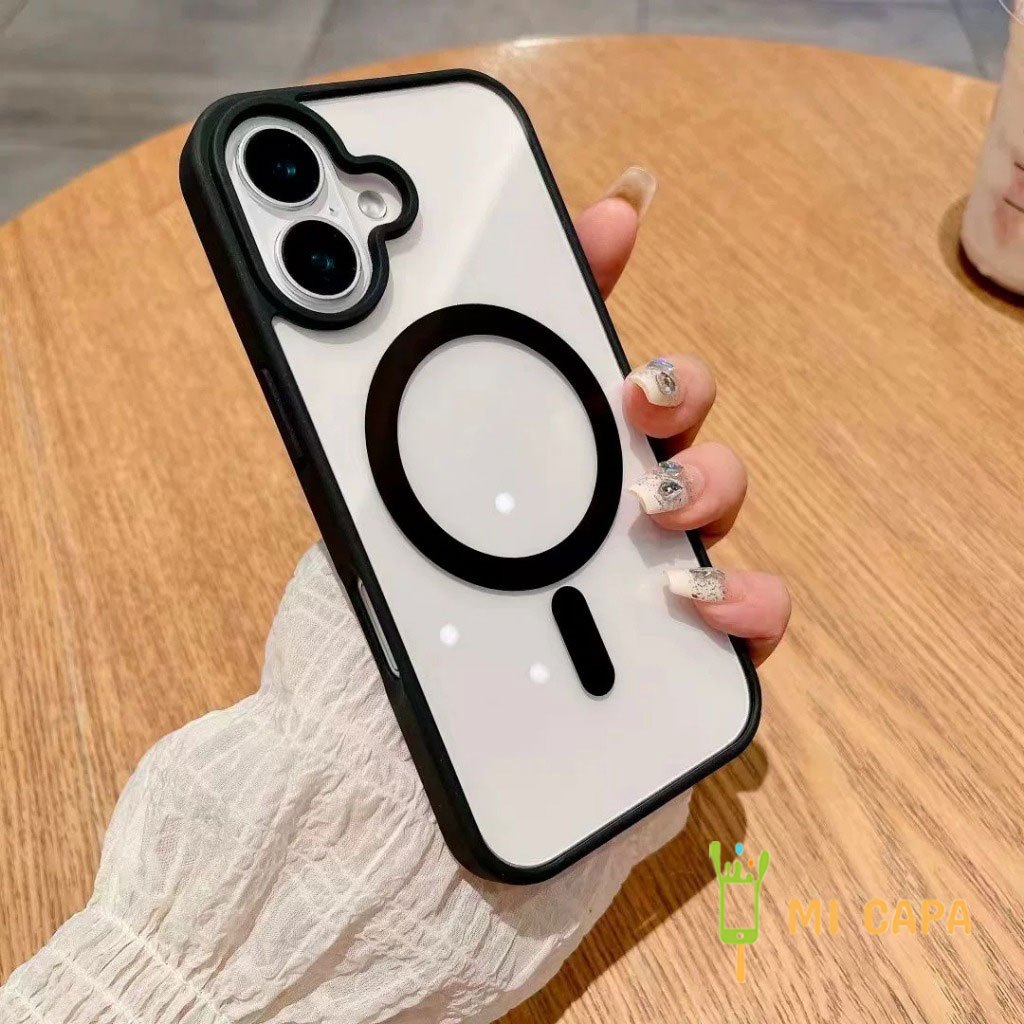 Capa De Telefone Macia De Bobina Magnética Embutida Transparente Compatível Com iPhoneX 11 12 13 1415161718PROMAXcelular