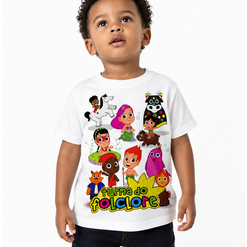 Camiseta Lendas Infantil Camisa Turma Folclore Brasileiro 2