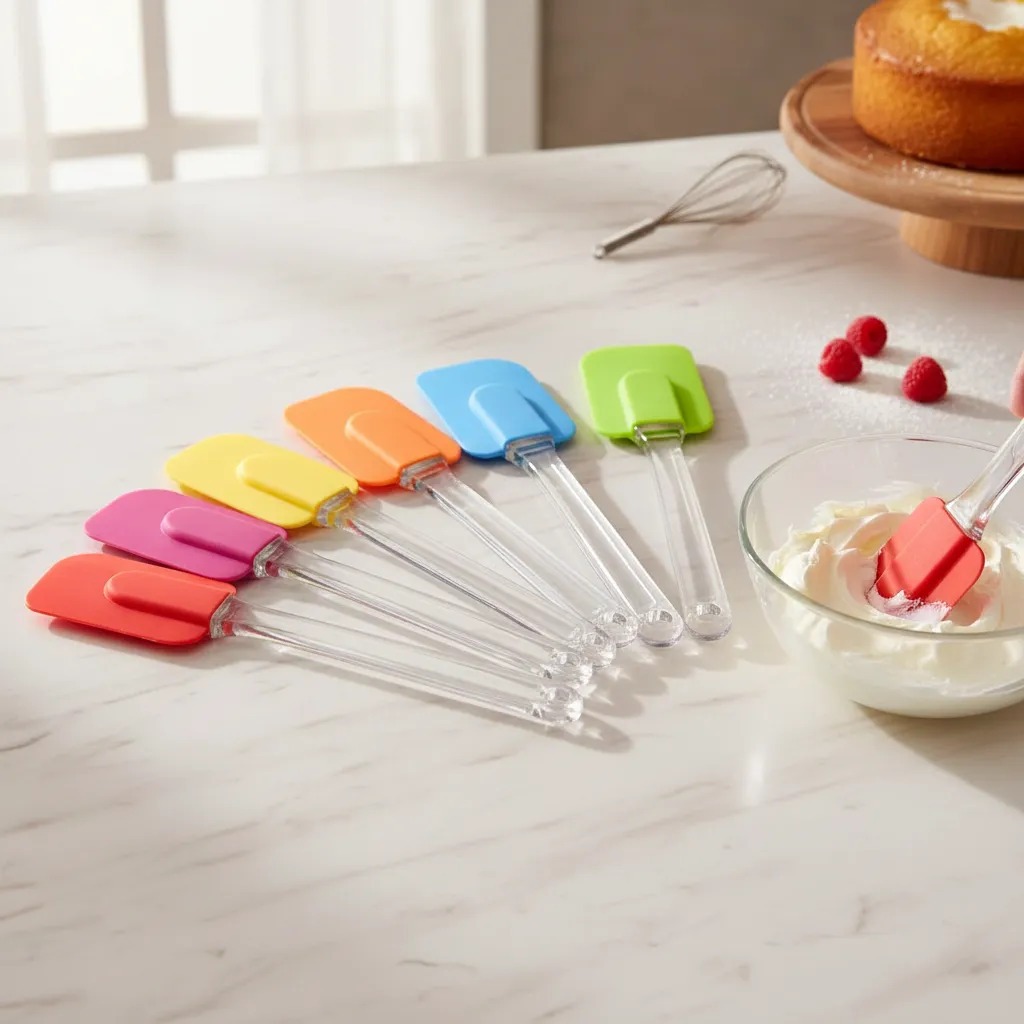 Espátula Colher Pá de Silicone Antiaderente Utensílio Receitas Doces Bolos 24cm