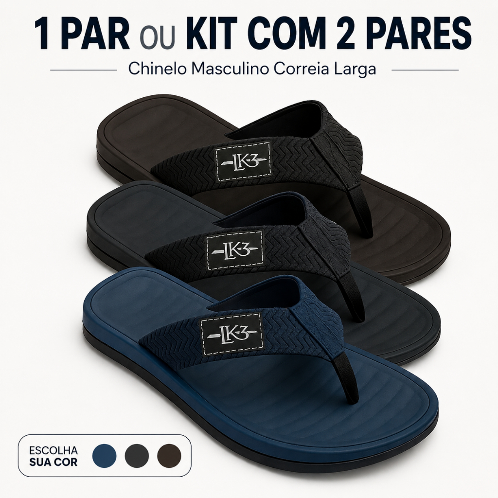 Chinelo Masculino Unissex Correia Larga Borracha Macio Antiderrapante Envio Imediato