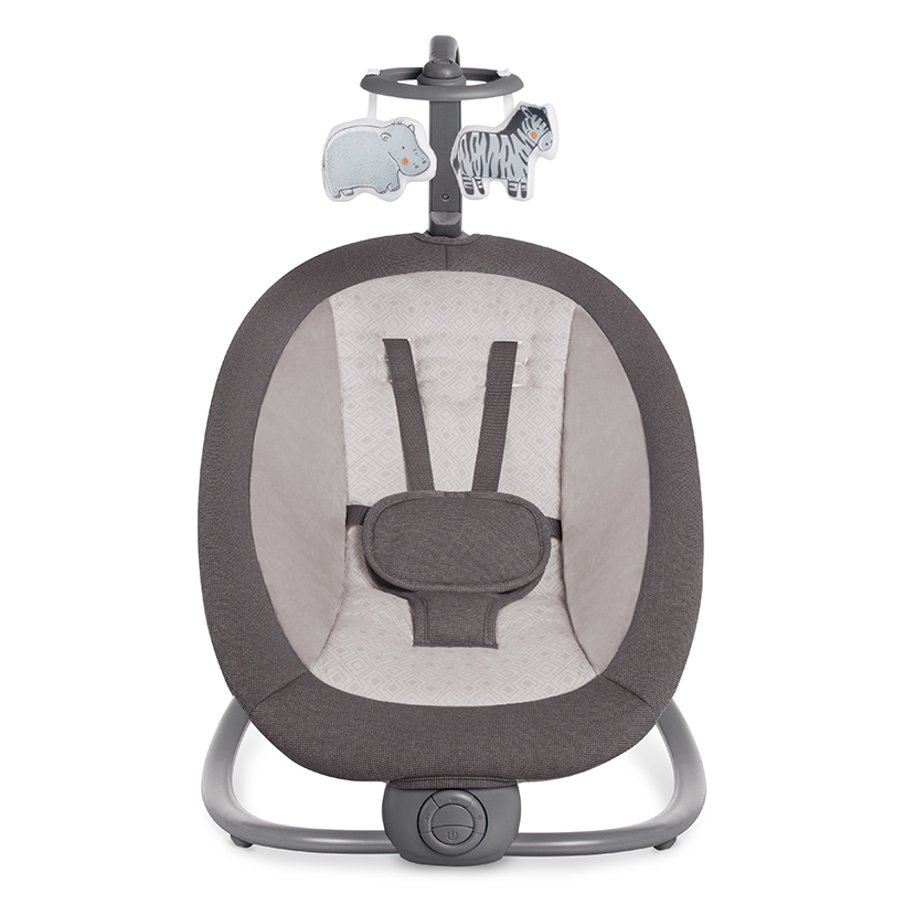Cadeira de Descanso para Bebê Musical e Vibratória com Balanço Compact Cinza Escuro - Mastela