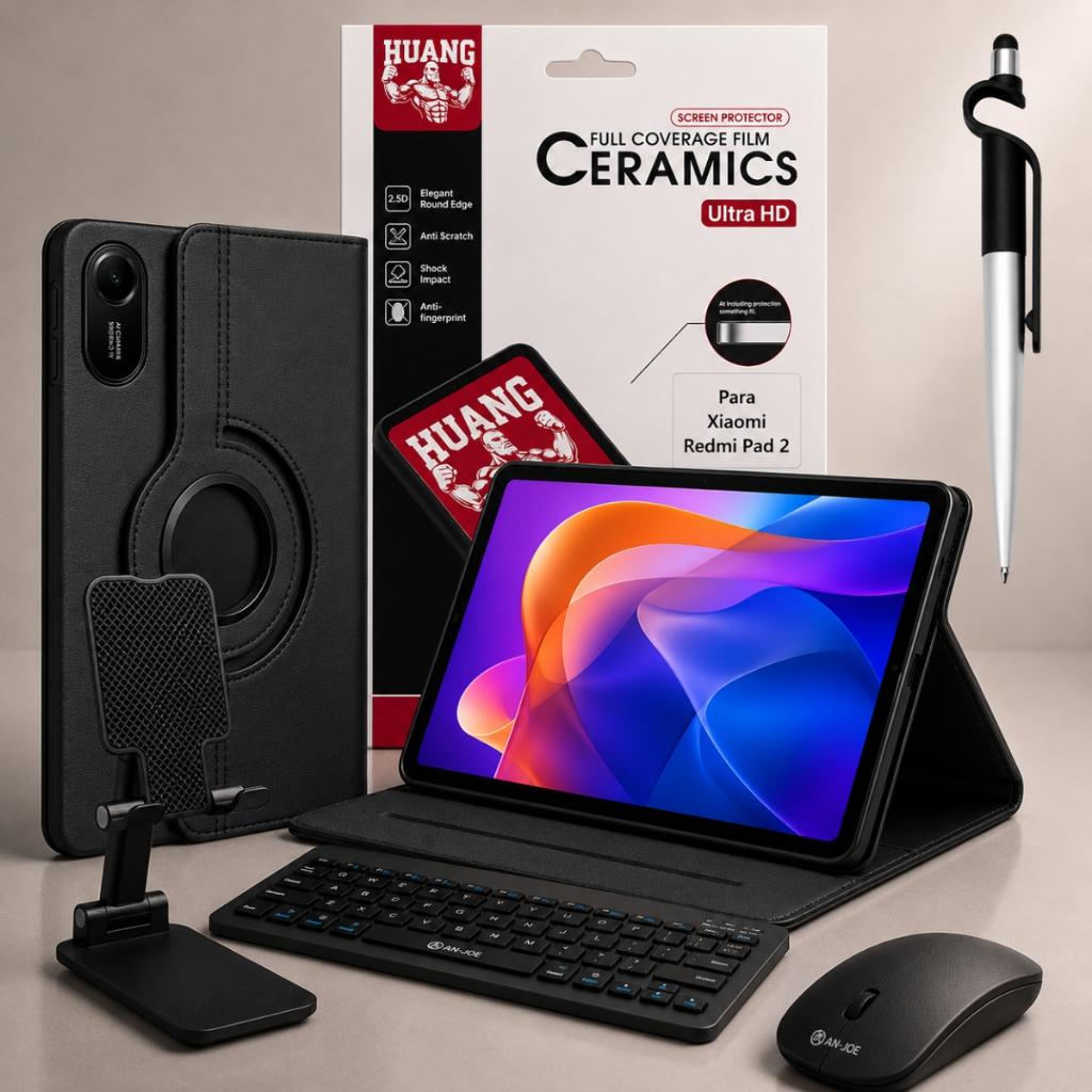 Combo Completo Capa Case Tablet Xiaomi Redmi Pad 2 11 Polegadas + Película + Can