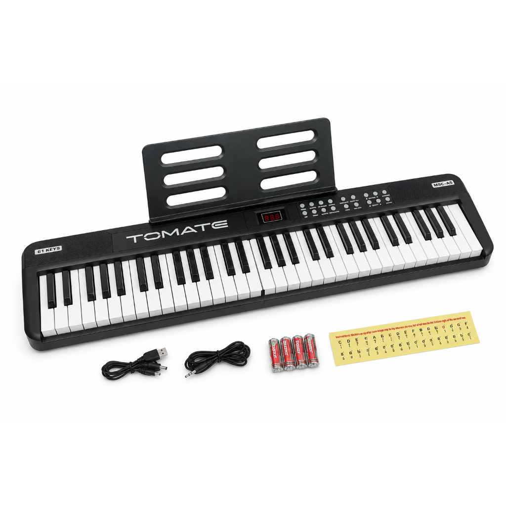 Teclado Musical Dobrável 61 Teclas Piano Digital Portátil Piano MSC-A5