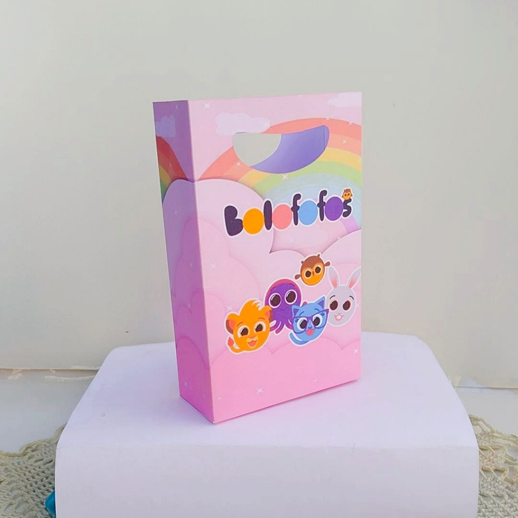 Kit Sacolinha Surpresa Festa Infantil Personalizada BOLOSFOFOS Lembrancinhas Aniversário PEGUE E MONTE